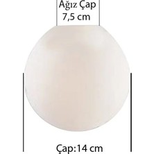 14 cm Mat Karpuz Avize Camı, Şık ve Hafif Aydınlatma Için