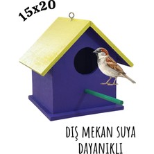 Ncy Home Ahşap Kuş Yuvası Dış Mekan Suya Dayanıklı