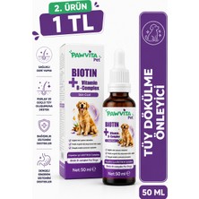 Köpekler Için Biotin B Complex Damla Tüy Dökülmesi Karşıtı Tüy ve Deri Bakımı 50 ml