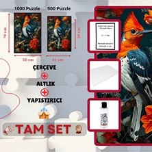500 Parça Puzzle Çerçeve ve Yapıştırıcı Seti, Keyifli Hobi Deneyimi