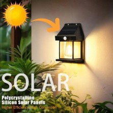 Nacario Mey Ithalat® Solar Rustik Ampullü Duvar Lambası - Gün Işığı