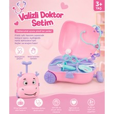 Selvira Valizli Doktor Setim Oyuncak Doktor Çantası Çekçekli Bavul Doktor Seti Kız Çocuk Oyuncak Medikal Set Taşınabilir Hastane Oyuncağı 3+ Yaş
