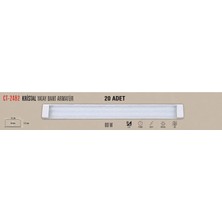 Cata Ct 2482 Kristal LED Bant Armatür 80W 120CM 6400K Beyaz Işık 20 Adet