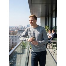 Urumday Erkek Yuvarlak Yaka Parçalı Cepli Pike Sweatshirt