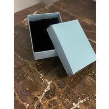 Deryora Buz Mavisi Karton Mini Takı Kutusu Kolye & Küpe & Bileklik & Yüzük Kutusu Hazır Içi Süngerli 4X5X3 .5 Anneler