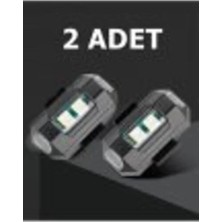 7 Renkli Çakarlı LED Uyarı Işıkları, Bisiklet, Motosiklet ve Araçlar Için 2 Adet