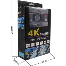 GUNKES Dlc 30M Su Geçirmez Sualtı Spor Kamerası 2 Inç Hd 24MP Lens 170 ° Dalış ve Sörf Için Wifi Uzaktan Kumandalı Çift Kameralı Araç Kamerası