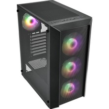 Binbir Göz Bilgisayar Fsp CMT318 750W 80+ Gen5 4x Fan E-Atx Siyah Gamıng Kasa
