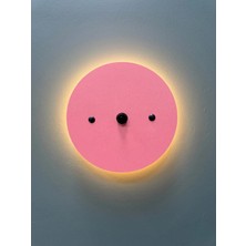 Begüsa Dünya Pilli Aplik Pembe Ahşap