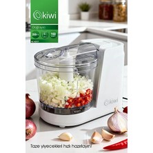 Mini Gıda Doğrayıcı 350 ml Paslanmaz Çelik Bıçaklı, Pratik ve Şık