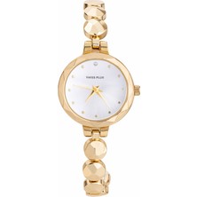 Swiss Plus Kadın Kol Saati - Elegance Collection Model-8 ST0714ABL Gold