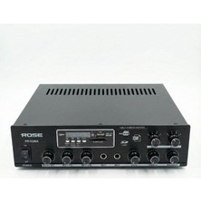 Rose FR-9200A 120 Watt 2 Zone Mono Trafolu Mağaza Anfisi 2 Mikrofon Girişli Mp3,bluetooth,sd Kart Kumandalı