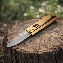 Knivox Sibirya Company Cpm 154 Çelik Sürgülü Çakı - Gold Seri