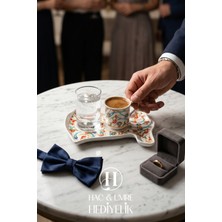 Damat Kahvesi Fincanı | Kahve Sunum Seti | Söz Nişan Kahve Seti | Kahve Fincanı Su Bardağı Sunum Tepsisi Seti