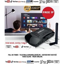 Full Hd Vega Wi-Fi Anten ve Çanaklı Uyumlu, Yeni Nesil, Dahili Free Ip, Extra Tuşlu