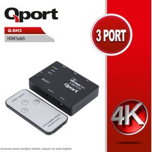 Binbir Göz Bilgisayar Qport Q-Sh3 3 Port HDMI Swıtch