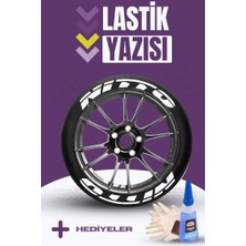 Baghes Nitto Motosiklet ve Otomobil Araç 3D Oto Lastik Yazısı Sticker Arma Seti – 8 Adet
