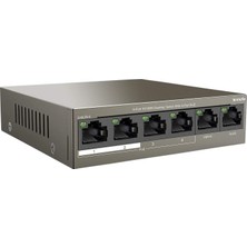 Binbir Göz Bilgisayar Tenda TEF1106P-4-63W 6 Port 10/100 4 Poe + 2 Uplınk 63WATT Yonetılemez Swıtch