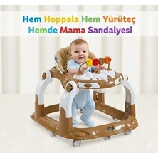 Esdiva Butik Kornalı Oyuncaklı Zıp Zıp Hoppala Yürüteç ve Örümcek Seti Mama Tablalı Modeli ile Eğlenceli