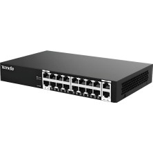 Binbir Göz Bilgisayar Tenda S218GPC-BH 18 Port 10/100 16 Port Poe 2 Port Uplınk 167W Yonetılemez Desktop Swıtch