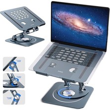 Esranın Dünyası Baseus Ayarlanabilir Dizüstü Bilgisayar Standı, 360 Derece Dönebilen Ayarlanabilir Dizüstü Bilgisayar Standı (Üç Katlı Versiyon) MacBook Air Pro, Dell Xps, Hp Vb. Için Ergonomik Katlanabilir Stand