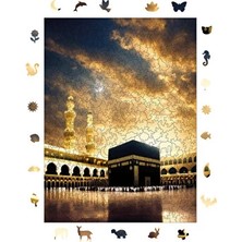 Ahşap Puzzle Kabe Gönüllerin Kıblesi 450 Parça 29X39 cm