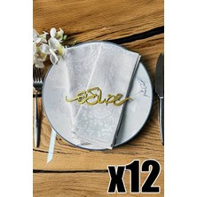 12'li Metal Peçete Süsü ile Ramazan Sofra Dekoru Seti