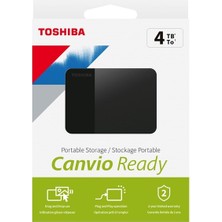 Binbir Göz Bilgisayar Toshıba Canvıo Ready 4tb Usb3.2 2.5" Harıcı HDD HDTP340EK3CA