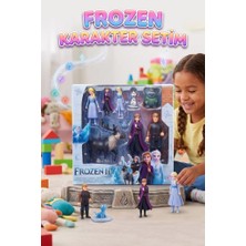 Farbu Oyuncak 9 Parça Frozen 2 Figürlü Büyük ve Küçük Figürlü Eklemi Hareketli Karakterli Oyuncak Figür Seti