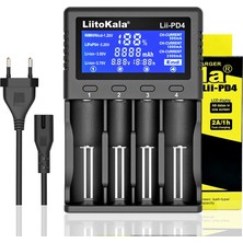Liitokala Lii-Pd4 Akıllı Pil Şarj Cihazı 18650 21700 26650 Aa Aaa Li-Ion Nimh Hızlı Şarj