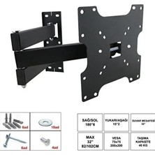 32" Hd Uyumlu Hareketli Metal Tv Askısı, Şık ve Dayanıklı Televizyon Tutucu