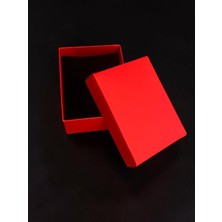 Deryora Kırmızı Karton Mini Takı Kutusu Kolye & Küpe & Bileklik & Yüzük Kutusu Hazır Içi Süngerli 4X5X3 .5 Anneler