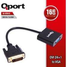 Binbir Göz Bilgisayar Qport Q-Vdv2 DVI 24+1 To VGA Çevirici Adaptör