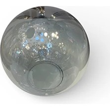 Füme Cam Glop Küre Lamba Camı 15 Cm, Avize ve Aplik Yedek Parça