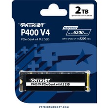 Binbir Göz Bilgisayar Patrıot VP400 V4 2tb 6200/5200MB/S M2 Pcıe Gen4 Nvme SSD P400VP2TBM28H