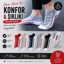 Festival Socks 5'li Unisex Desenli Renkli Kısa Patik Bilek Çorap Seti