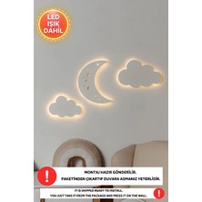 Ahşap LED Gece Lambası, Bebek ve Çocuk Odası Duvar Dekoru