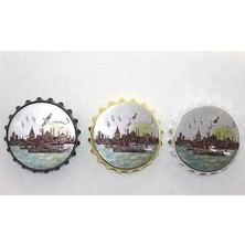 Nacario Mey Ithalat® Istanbul Temalı Gazoz Kapağı Magnet - Model 1