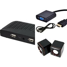 Esdiva Butik Çoklu Çıkışlı Monitör Dönüştürme Seti HDMI ve VGA Bağlantı Özellikleri ile Hoparlör Desteği
