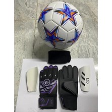 Yıldız Desenli Futbol Topu ve Kaleci Eldiveni Seti, Pompa Hediye