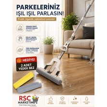 Rsc Marketim Kelebek Mop Kendinden Sıkmalı Setli Temizlik Seti 2 Adet Yedek Başlık