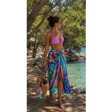 Bolder Lana-Sarı Desenli Pareo Iç Göstermeyen Parlak KUMAŞ-95CM*145CM