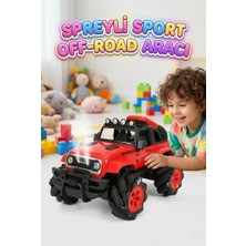 Farbu Oyuncak Işıklı ve Sesli Canavar Araba 1:14 Ölçekli Spreyli Uzaktan Kumandalı Oyuncak Araba - 4x4