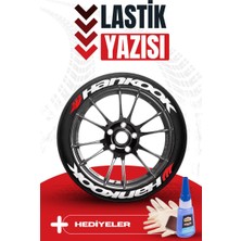 Baghes Hankook Motosiklet ve Otomobil Araç 3D Oto Lastik Yazısı Sticker Arma Seti – 8 Adet