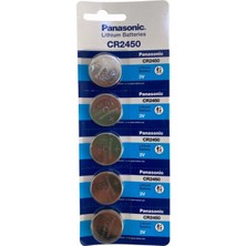 MiraLive Panasonic CR2450 Lityum 3V Düğme Pil 5’li Kartela 5 Adet