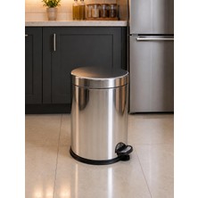 Kosava Krom 12 Litre Pedallı Çöp Kovası