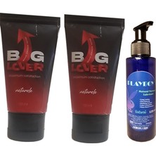 Big Lover Biglover Erkeklere  50 ml Maksimum Güç Sertleştiren Katılaştırıcı Jel 50 ml Maximum Strength Hardening Gel For Men 2ADET+PLAYBOY Natural Personal Lubricant 125ML