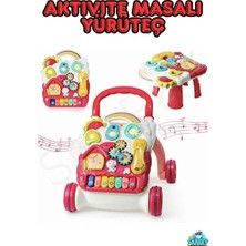 Renkli Işıklı Piyano Modlu Yürüteçli Aktivite Masası Çocuklar Için