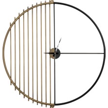 Showdeko Piro Metal Akrep Yelkovan Pilli Duvar Saati Aksesuar Çap 90 cm