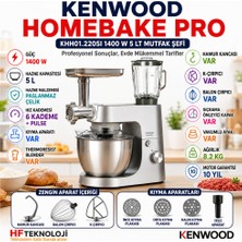 Kenwood Kıyma Makinesi ve Cam Blenderı ile Homebake Pro KHH01.220SI 1400 W 5 Lt Mutfak Şefi